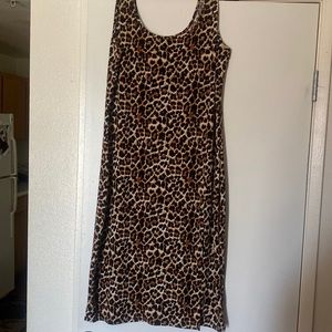 1xl cheetah print dress